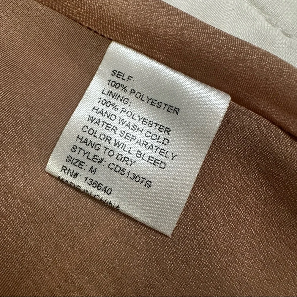 L'ATISTE Mermaid Tails Coral Brown Leaf Pattern Midi Dress - Picture 12 of 15